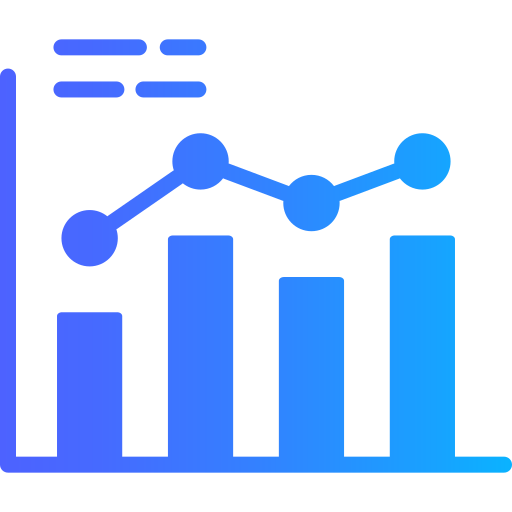 Chart and graph icon representing analytics dashboard